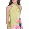 image:imageKarl Lagerfeld Womens Sleeveless Halter Neck Satin Aline Maxi DressCitrus GreenBright Sapphire Multi