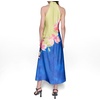 image:imageKarl Lagerfeld Womens Sleeveless Halter Neck Satin Aline Maxi DressCitrus GreenBright Sapphire Multi
