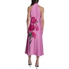 image:imageKarl Lagerfeld Womens Sleeveless Halter Neck Satin Aline Maxi DressFuchsia Combo
