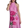 image:imageKarl Lagerfeld Womens Sleeveless Halter Neck Satin Aline Maxi DressFuchsia Combo