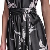 image:imageKarl Lagerfeld Womens Sleeveless Mock Neck Printed Scarf Twill Boarder Print Midi DressBlackBisque Multi