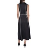 image:imageKarl Lagerfeld Womens Sleeveless Mock Neck Satin Faced Crepe Midi DressBlackSoft White