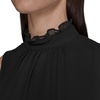 image:imageKarl Lagerfeld Womens Sleeveless Mock Neck Tweed Skirt Twofer Mini DressBlackGold Multi
