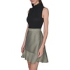 image:imageKarl Lagerfeld Womens Sleeveless Mock Neck Tweed Skirt Twofer Mini DressBlackGold Multi