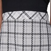 image:imageKarl Lagerfeld Womens Sleeveless Mock Neck Tweed Skirt Twofer Mini DressBlackSoft WhiteBlack Multi