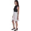 image:imageKarl Lagerfeld Womens Sleeveless Mock Neck Tweed Skirt Twofer Mini DressBlackSoft WhiteBlack Multi