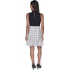 image:imageKarl Lagerfeld Womens Sleeveless Mock Neck Tweed Skirt Twofer Mini DressBlackSoft WhiteBlack Multi