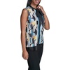 image:imageKarl Lagerfeld Womens Sleeveless Printed TieNeck BlouseFresh MintBlack Multi