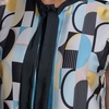 image:imageKarl Lagerfeld Womens Sleeveless Printed TieNeck BlouseFresh MintBlack Multi