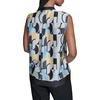 image:imageKarl Lagerfeld Womens Sleeveless Printed TieNeck BlouseFresh MintBlack Multi