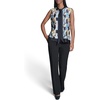 image:imageKarl Lagerfeld Womens Sleeveless Printed TieNeck BlouseFresh MintBlack Multi