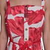 image:imageKarl Lagerfeld Womens Sleeveless Rope Belt Aline Maxi DressTomato Multi
