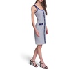 image:imageKarl Lagerfeld Womens Sleeveless Scoop Neck Knit Front Buttons Sheath DressMaritimeSoft White