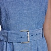 image:imageKarl Lagerfeld Womens Sleeveless Scoop Neck Linen Fit and Flare Midi DressChambray Blue
