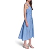 image:imageKarl Lagerfeld Womens Sleeveless Scoop Neck Linen Fit and Flare Midi DressChambray Blue