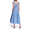 image:imageKarl Lagerfeld Womens Sleeveless Scoop Neck Linen Fit and Flare Midi DressChambray Blue