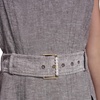 image:imageKarl Lagerfeld Womens Sleeveless Scoop Neck Linen Fit and Flare Midi DressEarthy Brown
