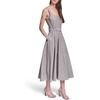 image:imageKarl Lagerfeld Womens Sleeveless Scoop Neck Linen Fit and Flare Midi DressEarthy Brown