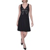 image:imageKarl Lagerfeld Womens Sleeveless Scuba Crepe Aline DressBlack