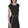 image:imageKarl Lagerfeld Womens Sleeveless Scuba Crepe Wear to Work Midi DressBlackSoft White