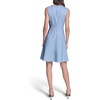 image:imageKarl Lagerfeld Womens Sleeveless Split Neck Printed Ponte Fit and Flare Pearl Embellishments DressLight Blue Multi