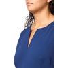 image:imageKarl Lagerfeld Womens Sleeveless Split Neck Scuba Crepe Fit and Flare Pearl Embellishments DressMaritime