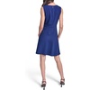 image:imageKarl Lagerfeld Womens Sleeveless Split Neck Scuba Crepe Fit and Flare Pearl Embellishments DressMaritime