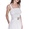 image:imageKarl Lagerfeld Womens Sleeveless Square Neck Midi DressSoft White