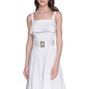 image:imageKarl Lagerfeld Womens Sleeveless Square Neck Midi DressSoft White