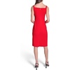 image:imageKarl Lagerfeld Womens Sleeveless Square Neck Scuba Crepe Bow Detail Sheath DressTomato