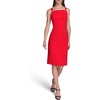 image:imageKarl Lagerfeld Womens Sleeveless Square Neck Scuba Crepe Bow Detail Sheath DressTomato