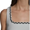 image:imageKarl Lagerfeld Womens Sleeveless Square Neck Tweed Sheath Mini DressSoft White
