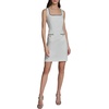 image:imageKarl Lagerfeld Womens Sleeveless Square Neck Tweed Sheath Mini DressSoft White
