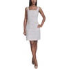 image:imageKarl Lagerfeld Womens Sleeveless Square Neck Tweed Sheath Mini DressSoft White Multi