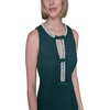 image:imageKarl Lagerfeld Womens Sleeveless Stretch Texture Knit Tweed DressPine
