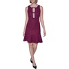 image:imageKarl Lagerfeld Womens Sleeveless Stretch Texture Knit Tweed DressWine