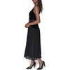 image:imageKarl Lagerfeld Womens Sleeveless Stretch Velvet Novelty Belt Midi DressBlack