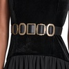 image:imageKarl Lagerfeld Womens Sleeveless Stretch Velvet Novelty Belt Midi DressBlack