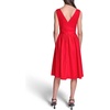 image:imageKarl Lagerfeld Womens Sleeveless V Neck Cotton Fit and Flare Midi DressTomato