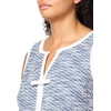 image:imageKarl Lagerfeld Womens Sleeveless VNeck Bow Aline Mini DressBlue MultiSoft White