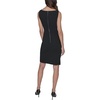 image:imageKarl Lagerfeld Womens Solid Color Crew Neck Sheath DressBlack