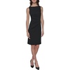 image:imageKarl Lagerfeld Womens Solid Color Crew Neck Sheath DressBlack