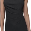 image:imageKarl Lagerfeld Womens Solid Color Crew Neck Sheath DressBlack