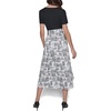 image:imageKarl Lagerfeld Womens Square Neck Short Sleeve Bow Midi DressBlackSoft WhiteBlack Combo