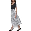 image:imageKarl Lagerfeld Womens Square Neck Short Sleeve Bow Midi DressBlackSoft WhiteBlack Combo