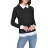 image:imageKarl Lagerfeld Womens Sweater with Builtin Shirt DetailsBlack
