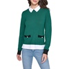 image:imageKarl Lagerfeld Womens Sweater with Builtin Shirt DetailsVeridian Green