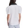 image:imageKarl Lagerfeld Womens Threaded Lace Rosette Buttons BlouseSoft White
