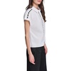 image:imageKarl Lagerfeld Womens Threaded Lace Rosette Buttons Poplin BlouseWhite