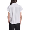 image:imageKarl Lagerfeld Womens Threaded Lace Rosette Buttons Poplin BlouseWhite
